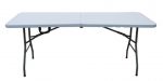 Rectangle Foldable Table With 2pc Top & Locking Button, 6ft