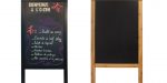 SECURIT Pine Wood Pavement Chalk Board